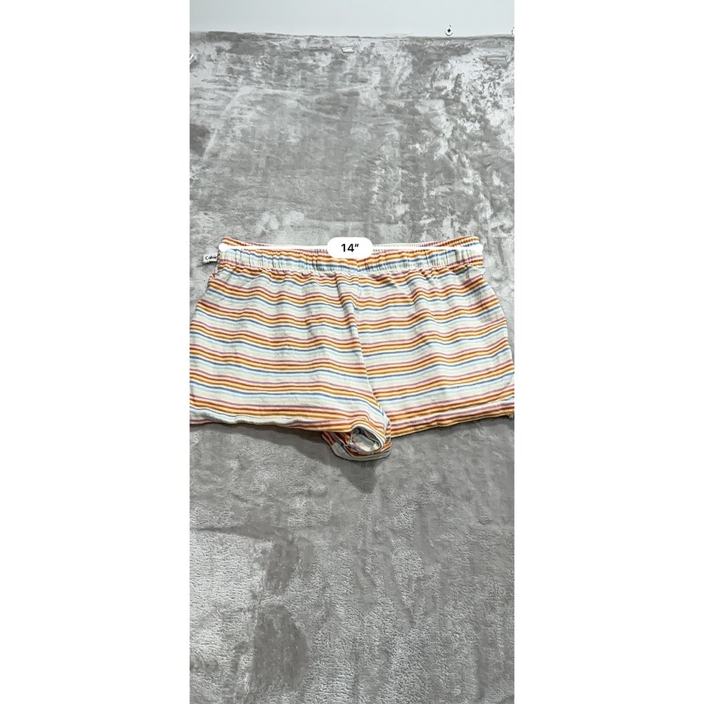 Calvin Klein Sleepwear Shorts Women's Size Medium Multicolor Striped Drawstring - Picture 5 of 6